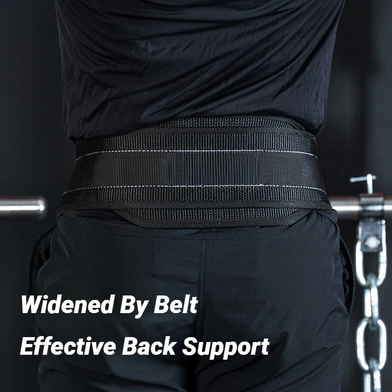 Weight Lifting Back Gym With Chain For Fitness Bodybuilding Pull Up Strength Training Load Waist Strap Thicken Belt Barbell