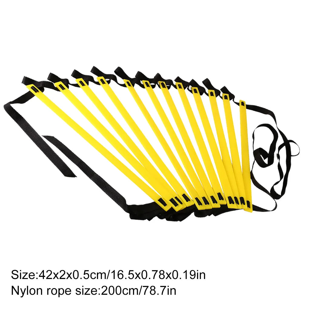 Sports Agility Ladder Football Adjustable Nylon Strap Speed Fitness Body Coordination Warm-Up Training Jumping Ladder Tool