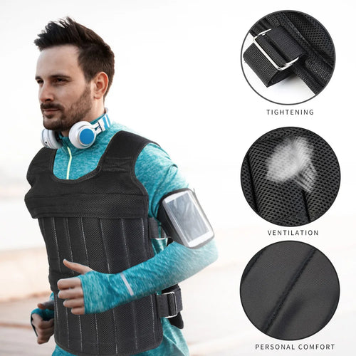 3/15/35kg Weight Training Suit Empty Bag Fitness Running Vest Adjustable Weight Jacket Workout Equipment for Workout Jogging