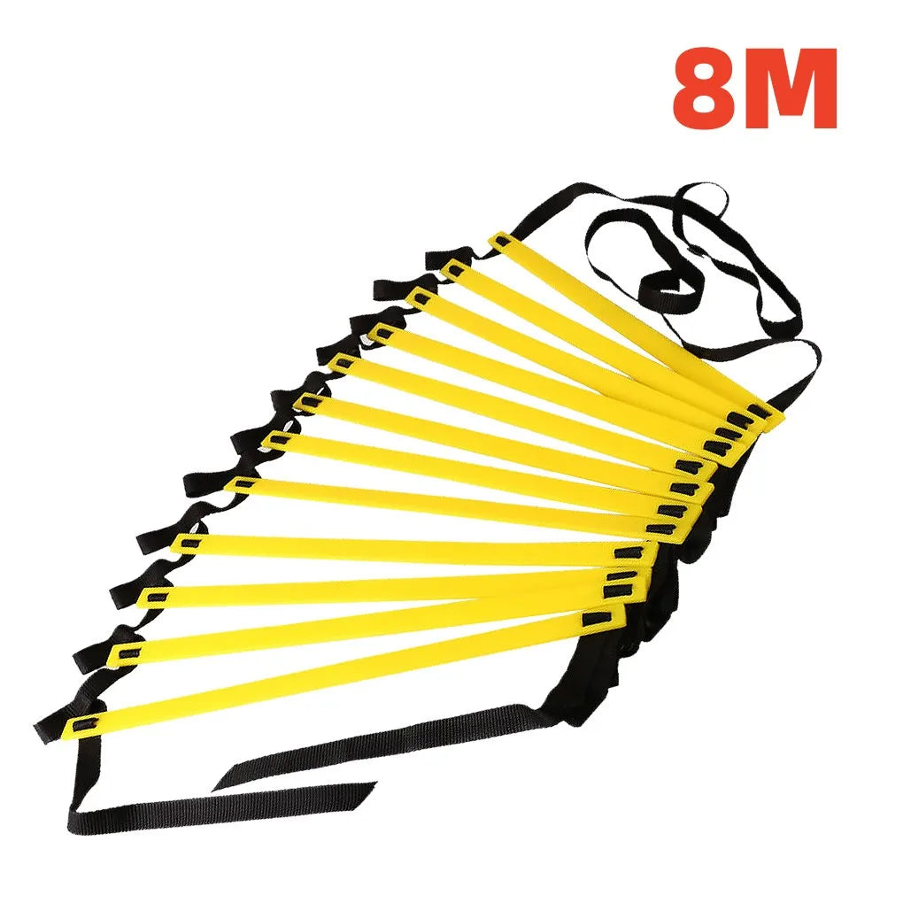 Sports Agility Ladder Football Adjustable Nylon Strap Speed Fitness Body Coordination Warm-Up Training Jumping Ladder Tool