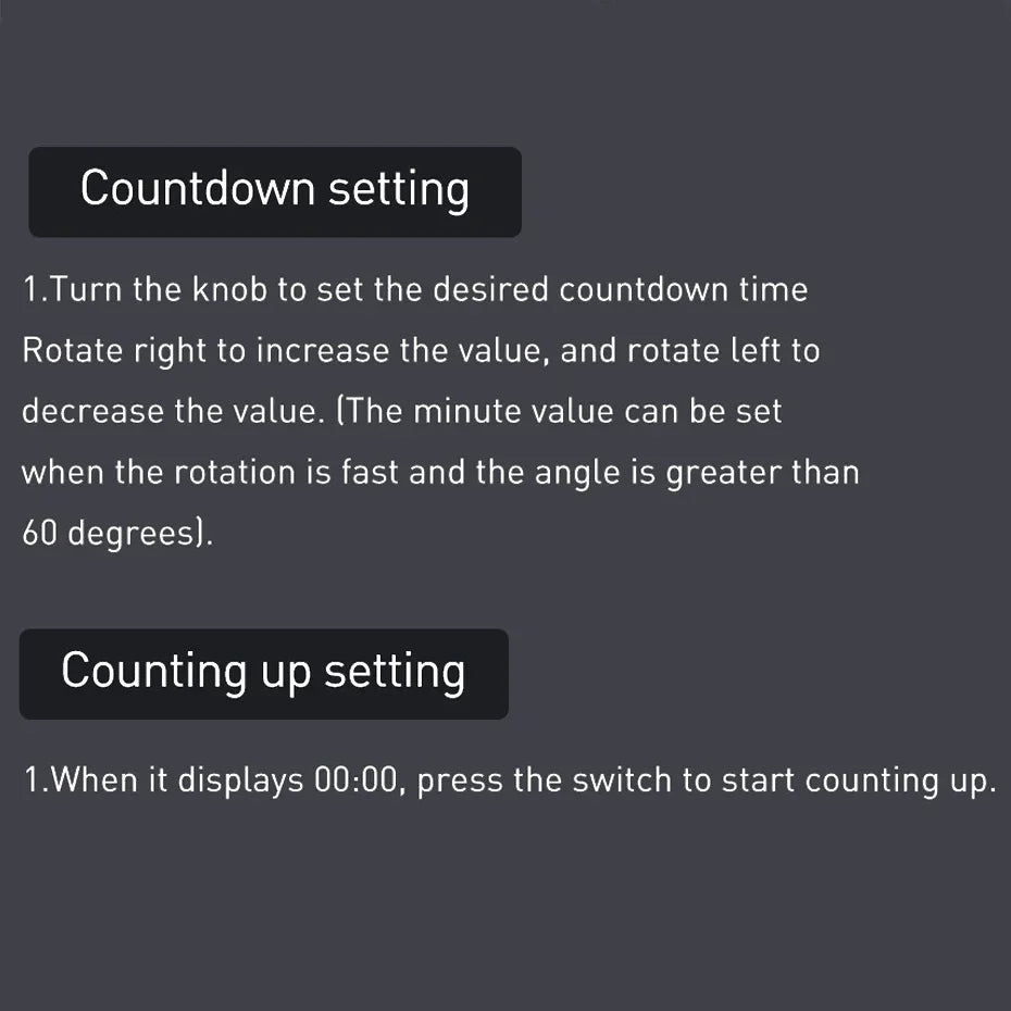 Digital Countdown Timer - Magnetic Kitchen & Study Timer