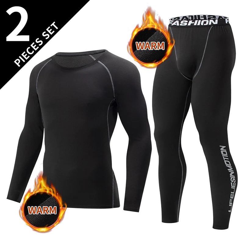 Men's Thermal Base Layer Set - Long Sleeve Compression Underwear