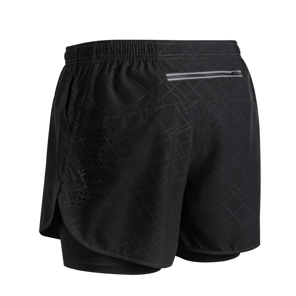 Men's 2-in-1 Running Shorts - Double Layer Workout Training Shorts