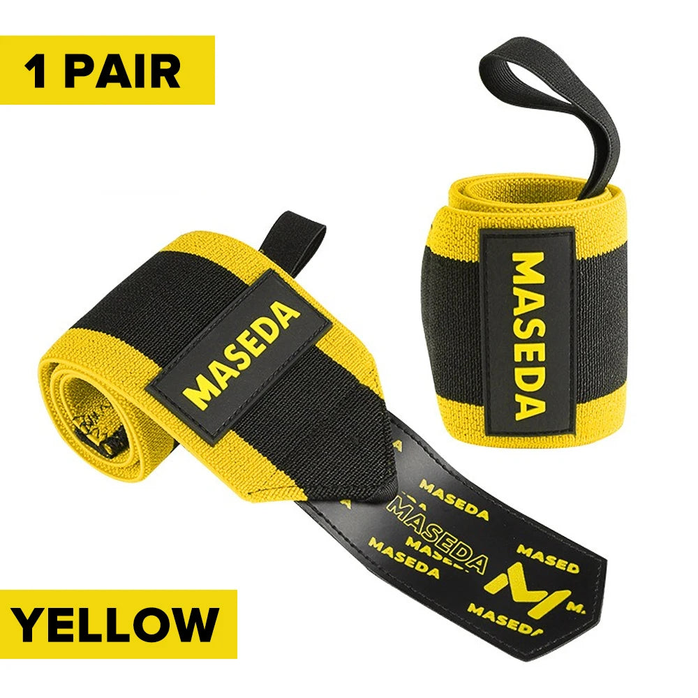 1 Pair Premium Wrist Support Fitness Wristbands Protect Your Wrist During GYM Workouts Ideal for Intense Bench Press Deadlift