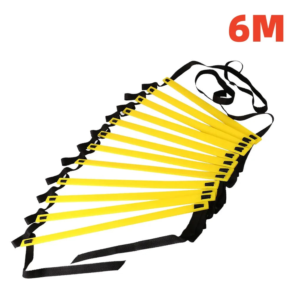 Sports Agility Ladder Football Adjustable Nylon Strap Speed Fitness Body Coordination Warm-Up Training Jumping Ladder Tool