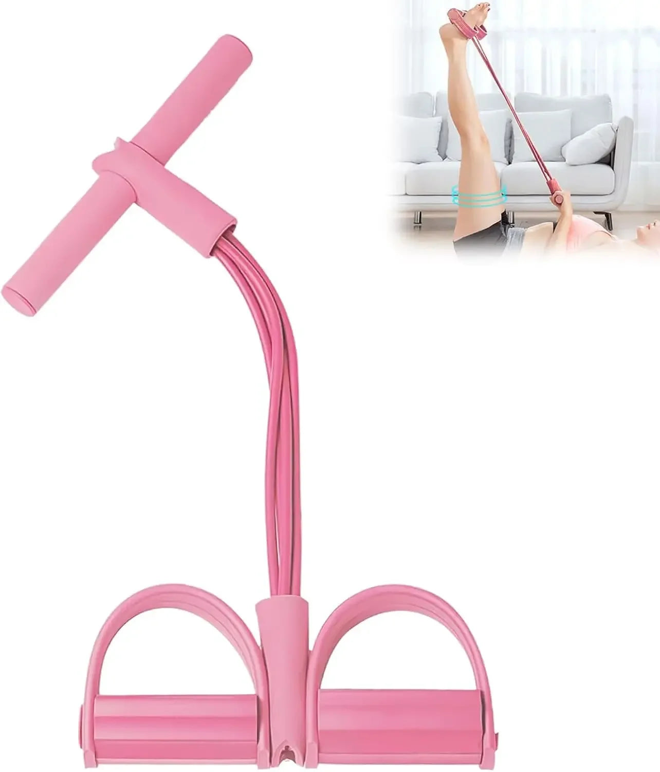 Home Gym Resistance Bands - 4 Elastic Tubes Full Body Workout Set