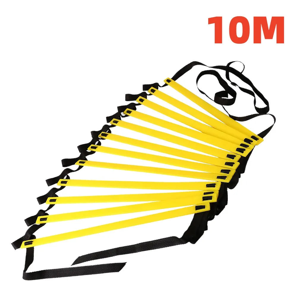 Sports Agility Ladder Football Adjustable Nylon Strap Speed Fitness Body Coordination Warm-Up Training Jumping Ladder Tool