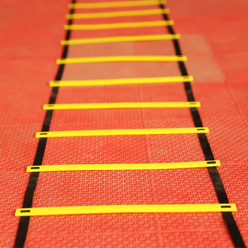 Sports Agility Ladder Football Adjustable Nylon Strap Speed Fitness Body Coordination Warm-Up Training Jumping Ladder Tool