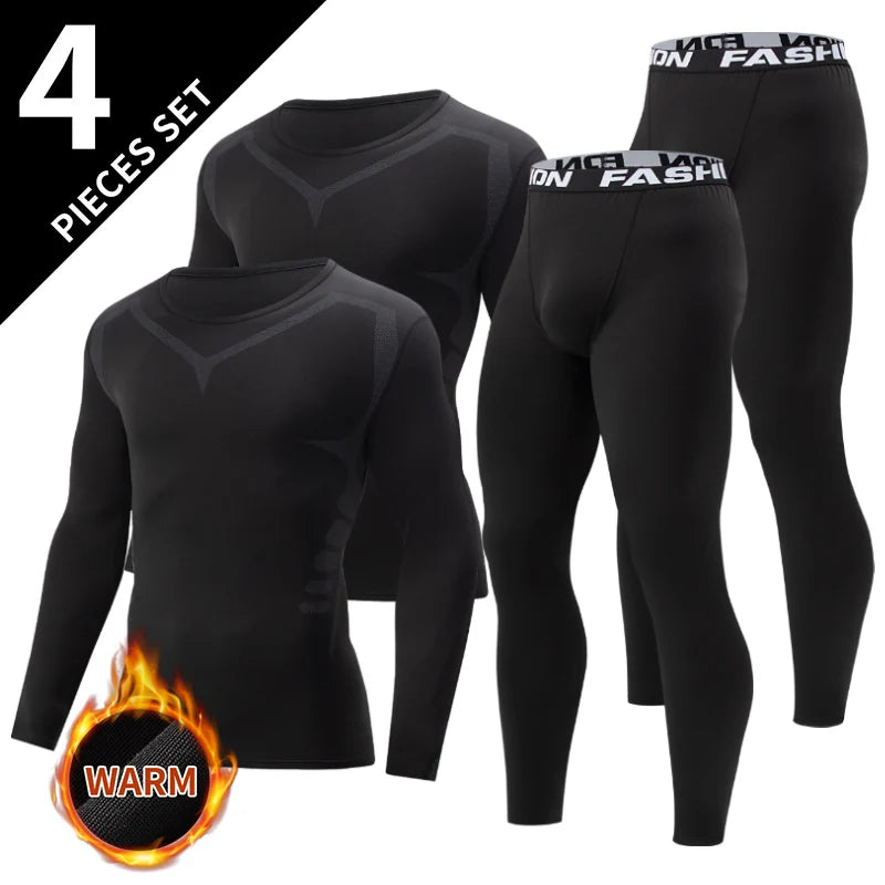 Men's Thermal Base Layer Set - Long Sleeve Compression Underwear