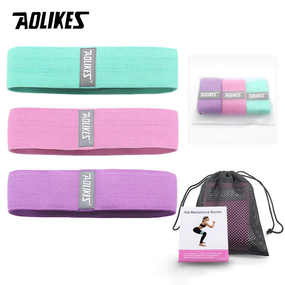 Fitness Rubber Band Elastic Yoga Resistance Bands Set Hip Circle Expander Bands Gym Fitness Booty Band Home Workout