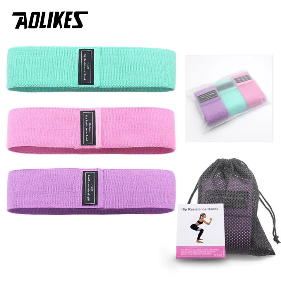 Fitness Rubber Band Elastic Yoga Resistance Bands Set Hip Circle Expander Bands Gym Fitness Booty Band Home Workout